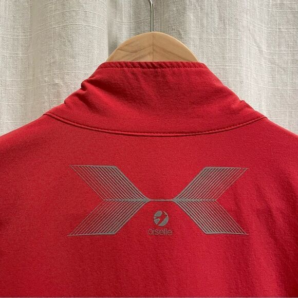 Oiselle Tracker Moto Jacket size 2 red coral - Picture 7 of 12